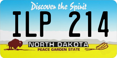 ND license plate ILP214