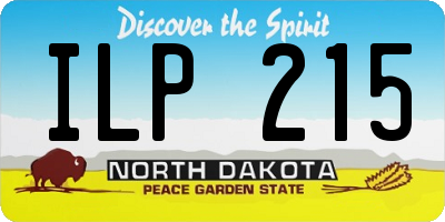 ND license plate ILP215