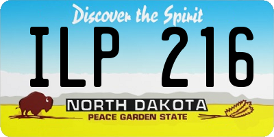 ND license plate ILP216