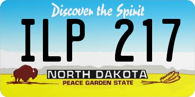 ND license plate ILP217