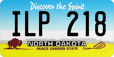 ND license plate ILP218