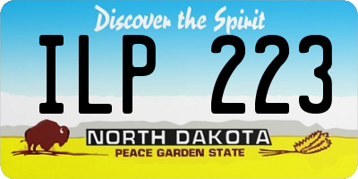 ND license plate ILP223