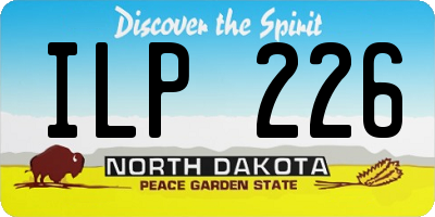 ND license plate ILP226