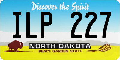 ND license plate ILP227