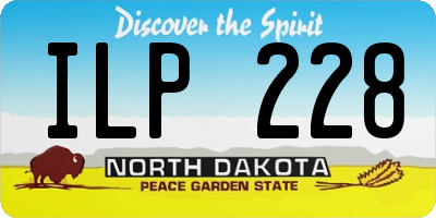 ND license plate ILP228