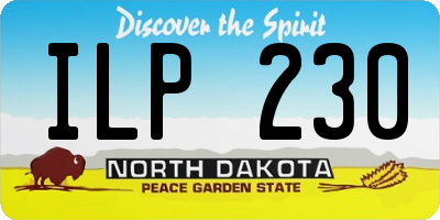 ND license plate ILP230