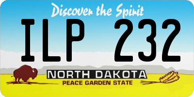 ND license plate ILP232