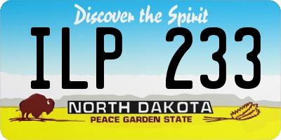 ND license plate ILP233