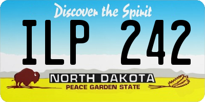 ND license plate ILP242
