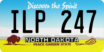 ND license plate ILP247