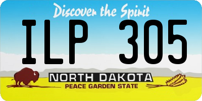 ND license plate ILP305