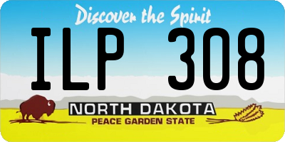 ND license plate ILP308