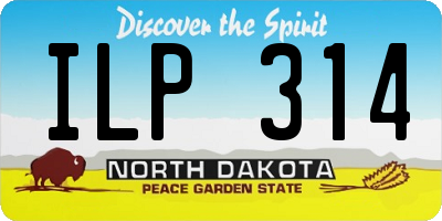 ND license plate ILP314