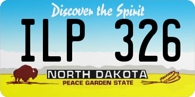 ND license plate ILP326