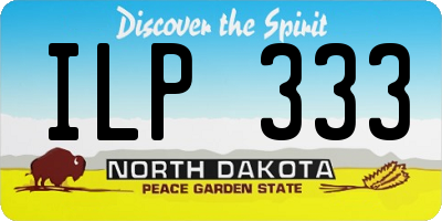 ND license plate ILP333