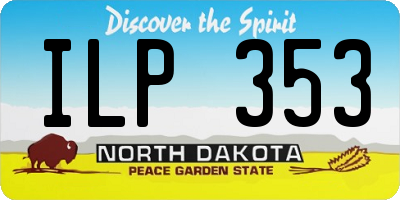 ND license plate ILP353