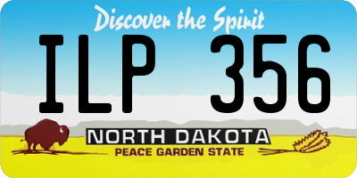 ND license plate ILP356