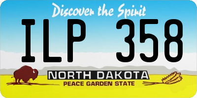 ND license plate ILP358