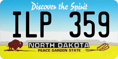 ND license plate ILP359