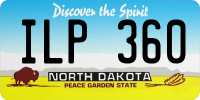 ND license plate ILP360