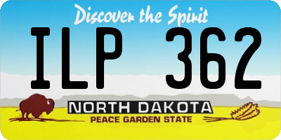 ND license plate ILP362