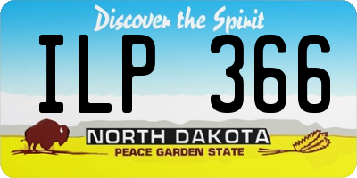 ND license plate ILP366