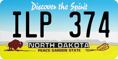 ND license plate ILP374