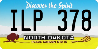ND license plate ILP378