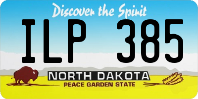 ND license plate ILP385