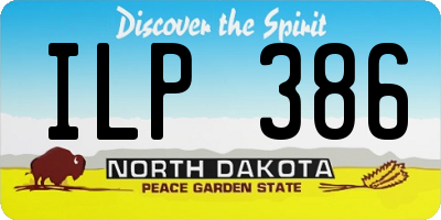 ND license plate ILP386