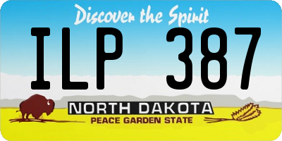 ND license plate ILP387