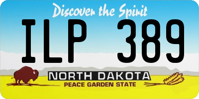 ND license plate ILP389