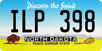ND license plate ILP398