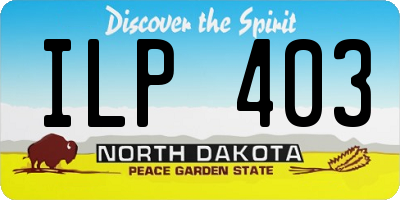 ND license plate ILP403