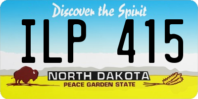 ND license plate ILP415