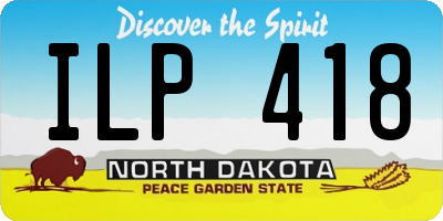 ND license plate ILP418