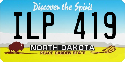 ND license plate ILP419