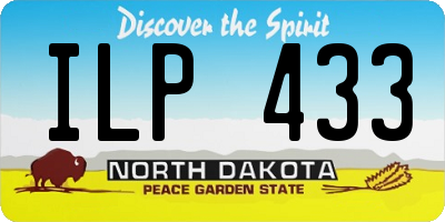 ND license plate ILP433