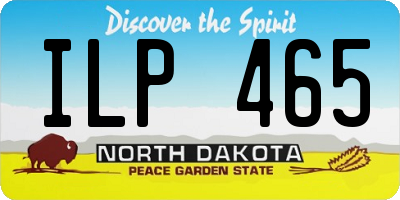 ND license plate ILP465