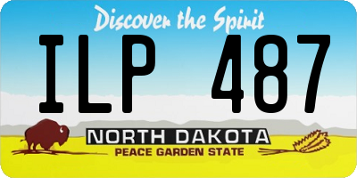ND license plate ILP487