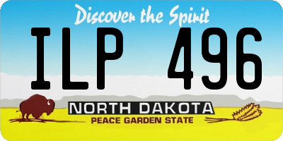 ND license plate ILP496
