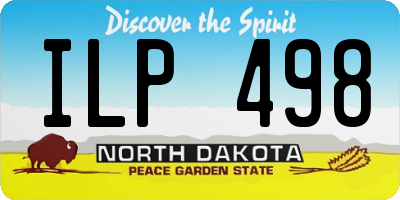 ND license plate ILP498