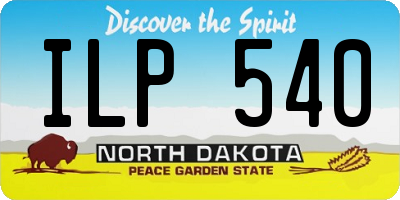 ND license plate ILP540