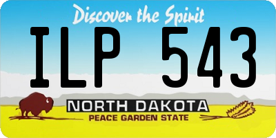 ND license plate ILP543