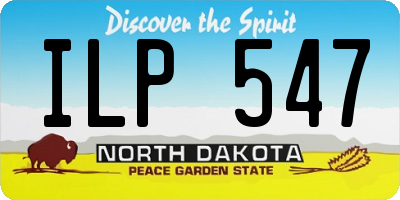 ND license plate ILP547