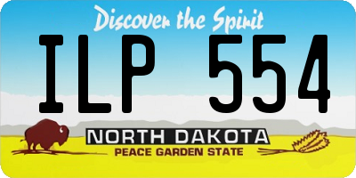ND license plate ILP554