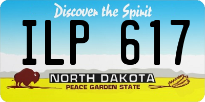 ND license plate ILP617