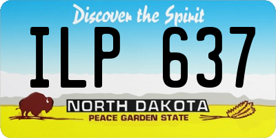 ND license plate ILP637