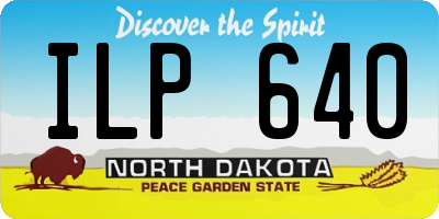 ND license plate ILP640