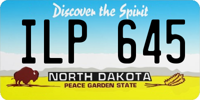 ND license plate ILP645